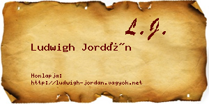Ludwigh Jordán névjegykártya